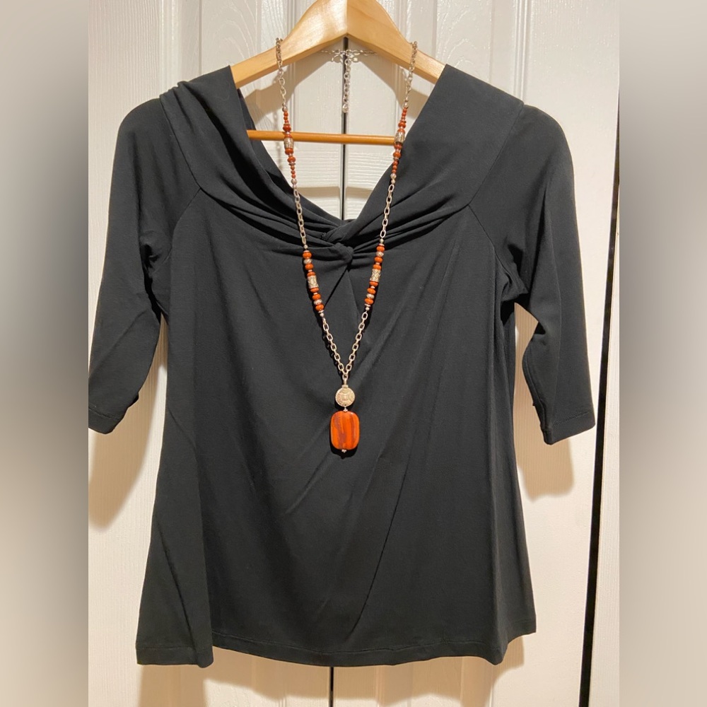 Brighton~Beautiful Long Chain with Stone Pendant Necklace